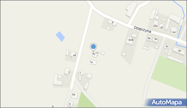 Dzięczyna, Dzięczyna, 7b, mapa Dzięczyna