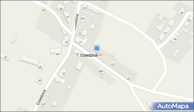 Dziedzice, Dziedzice, 20, mapa Dziedzice