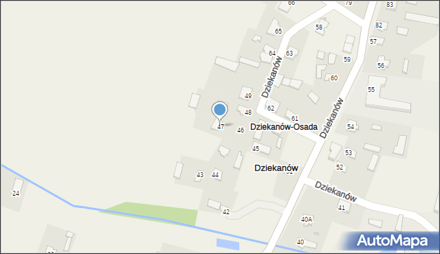 Dziekanów, Dziekanów, 47, mapa Dziekanów