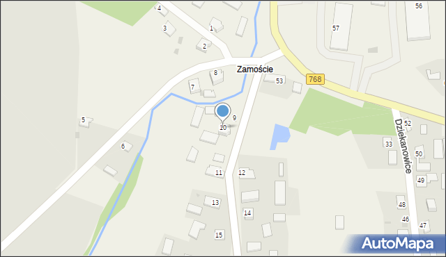 Dziekanowice, Dziekanowice, 10, mapa Dziekanowice