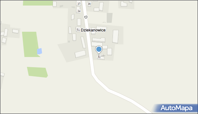 Dziekanowice, Dziekanowice, 31, mapa Dziekanowice