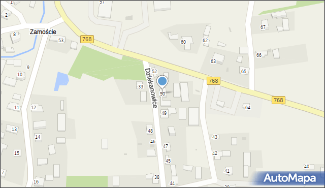 Dziekanowice, Dziekanowice, 50, mapa Dziekanowice