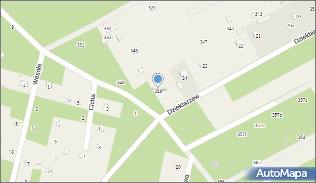 Dziektarzew, Dziektarzew, 24a, mapa Dziektarzew
