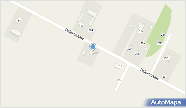 Dziektarzew, Dziektarzew, 29, mapa Dziektarzew