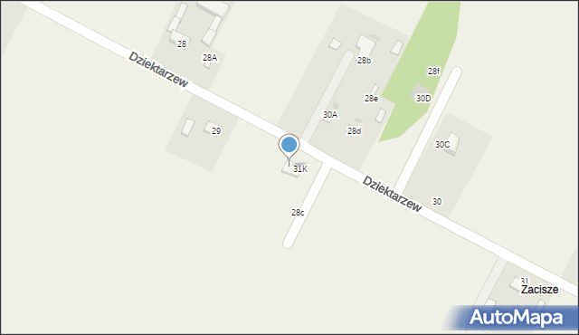 Dziektarzew, Dziektarzew, 31h, mapa Dziektarzew