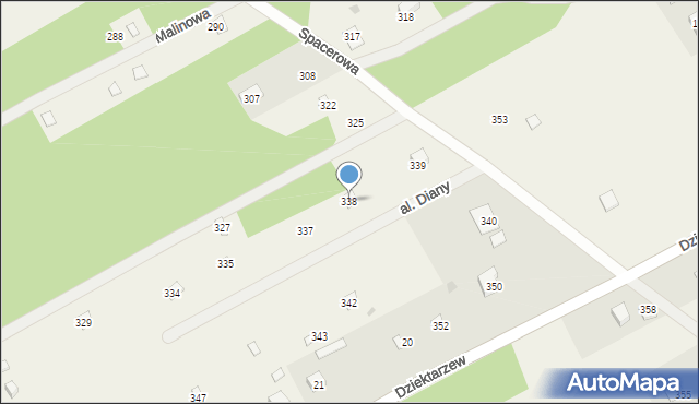 Dziektarzew, Dziektarzew, 338, mapa Dziektarzew