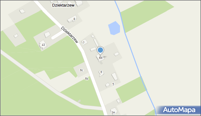 Dziektarzew, Dziektarzew, 6A, mapa Dziektarzew