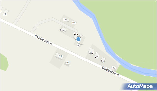 Dziektarzewo, Dziektarzewo, 29, mapa Dziektarzewo