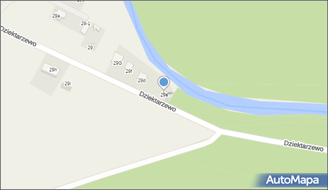 Dziektarzewo, Dziektarzewo, 29e, mapa Dziektarzewo