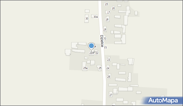 Dzielce, Dzielce, 22A, mapa Dzielce