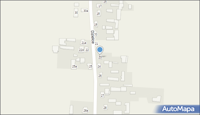 Dzielce, Dzielce, 23, mapa Dzielce
