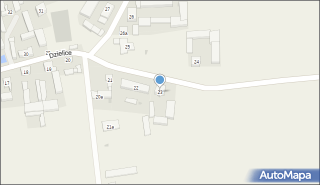 Dzielice, Dzielice, 23, mapa Dzielice