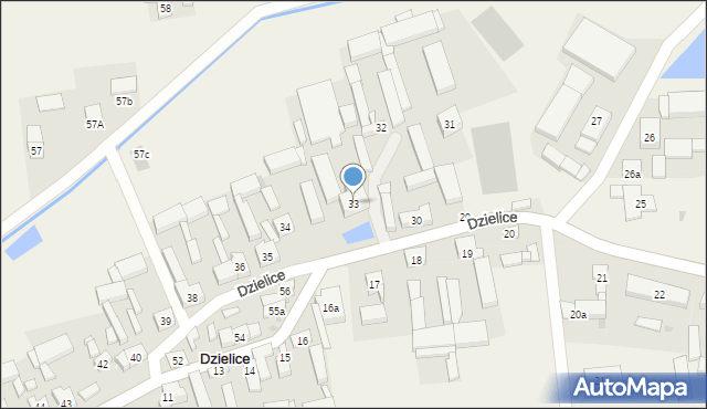 Dzielice, Dzielice, 33, mapa Dzielice