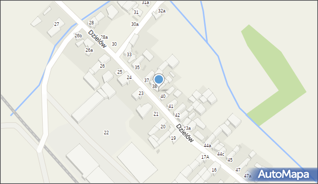 Dzielów, Dzielów, 39, mapa Dzielów