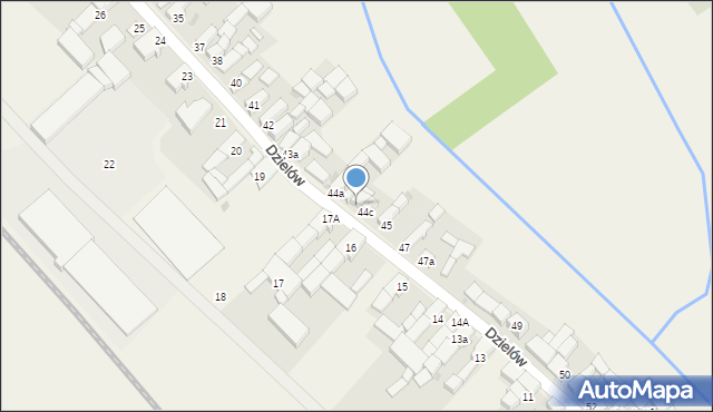 Dzielów, Dzielów, 44b, mapa Dzielów