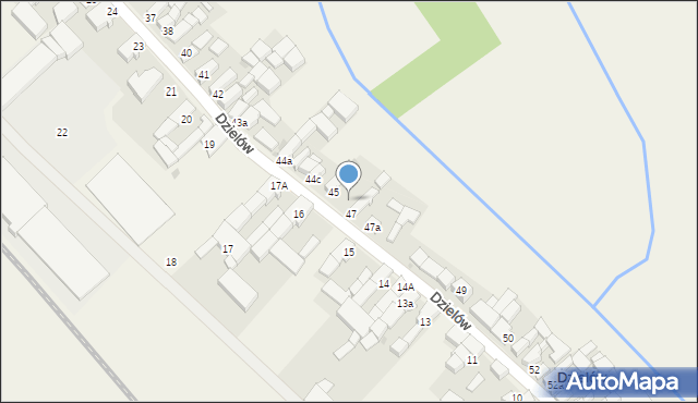Dzielów, Dzielów, 46, mapa Dzielów