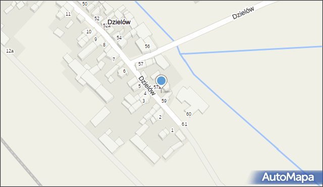 Dzielów, Dzielów, 58, mapa Dzielów
