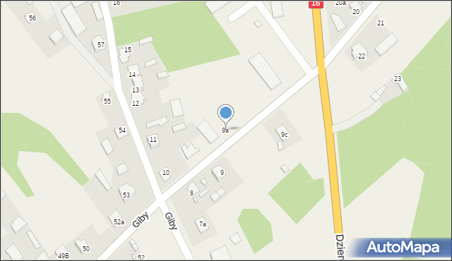 Dziemianówka, Dziemianówka, 9a, mapa Dziemianówka
