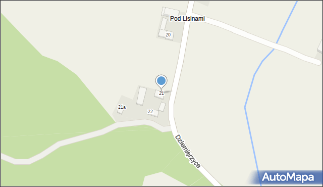 Dziemięrzyce, Dziemięrzyce, 21, mapa Dziemięrzyce