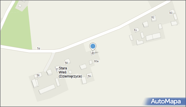 Dziemięrzyce, Dziemięrzyce, 60, mapa Dziemięrzyce