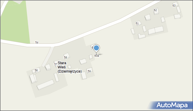 Dziemięrzyce, Dziemięrzyce, 60a, mapa Dziemięrzyce