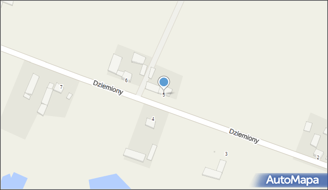 Dziemiony, Dziemiony, 5, mapa Dziemiony