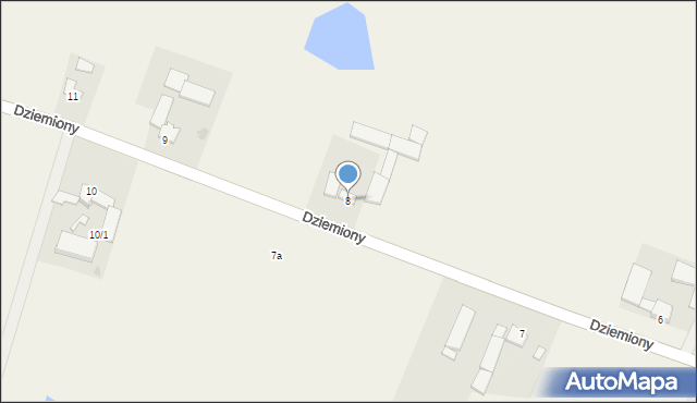 Dziemiony, Dziemiony, 8, mapa Dziemiony