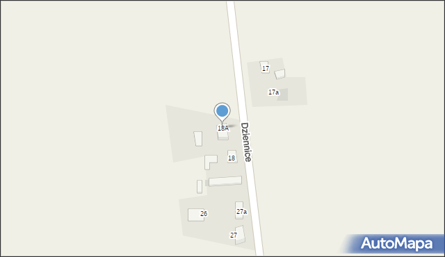 Dziennice, Dziennice, 18A, mapa Dziennice
