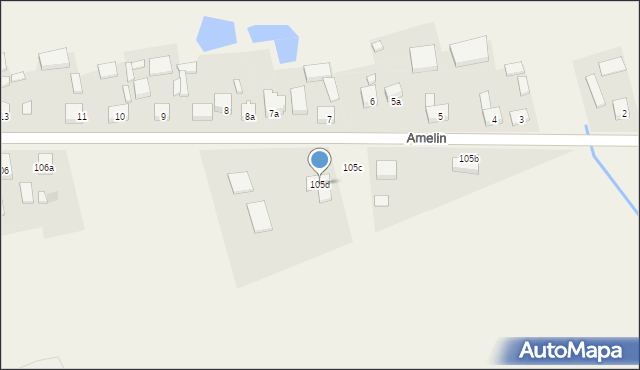 Dziepółć, Dziepółć, 105d, mapa Dziepółć