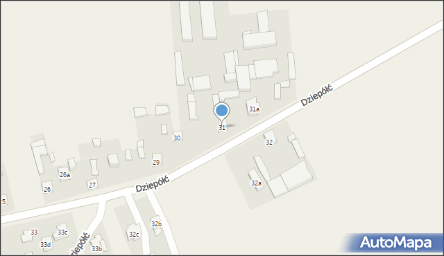 Dziepółć, Dziepółć, 31, mapa Dziepółć