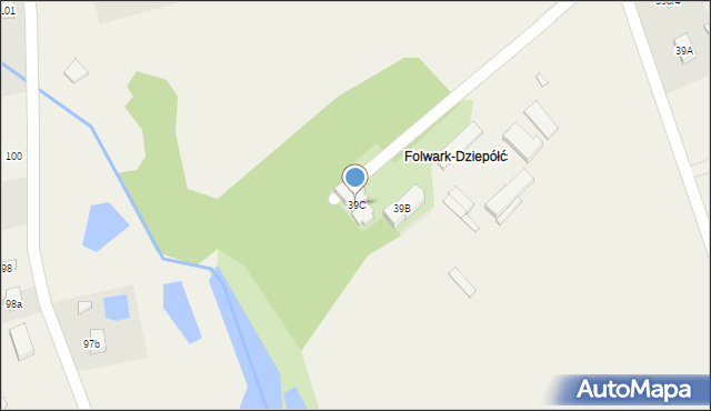 Dziepółć, Dziepółć, 39C, mapa Dziepółć