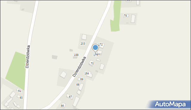 Dzierdziówka, Dzierdziówka, 175, mapa Dzierdziówka