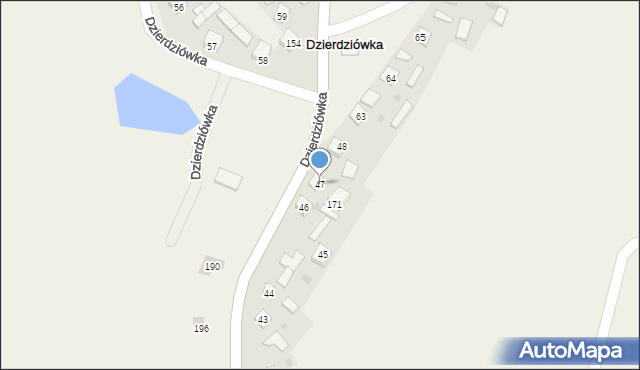 Dzierdziówka, Dzierdziówka, 47, mapa Dzierdziówka
