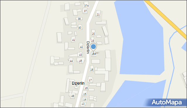 Dzierlin, Dzierlin, 18A, mapa Dzierlin