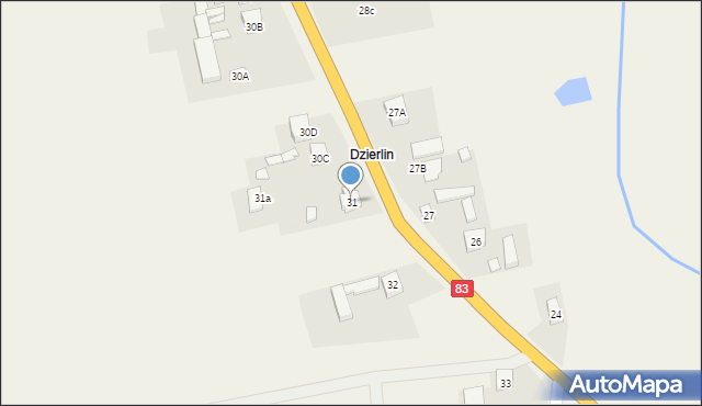 Dzierlin, Dzierlin, 31, mapa Dzierlin