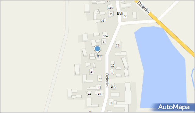 Dzierlin, Dzierlin, 39, mapa Dzierlin