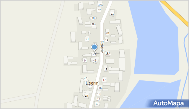 Dzierlin, Dzierlin, 43, mapa Dzierlin