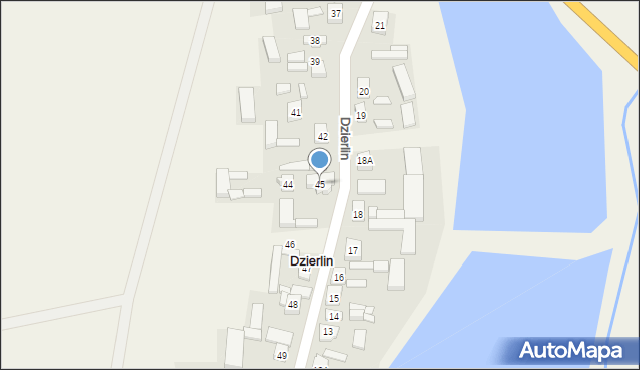 Dzierlin, Dzierlin, 45, mapa Dzierlin