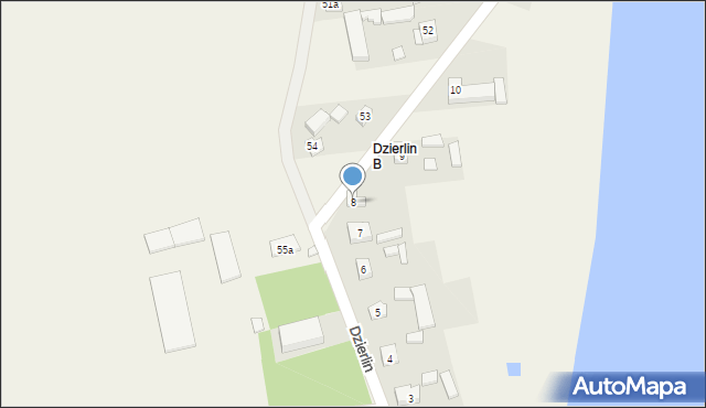 Dzierlin, Dzierlin, 8, mapa Dzierlin