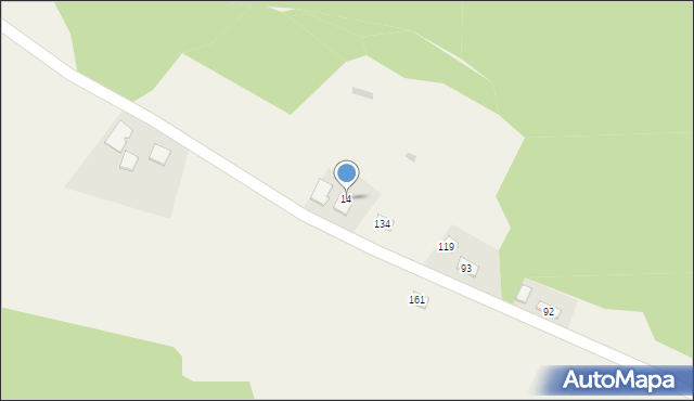 Dzierżaniny, Dzierżaniny, 14, mapa Dzierżaniny