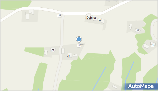 Dzierżaniny, Dzierżaniny, 140, mapa Dzierżaniny