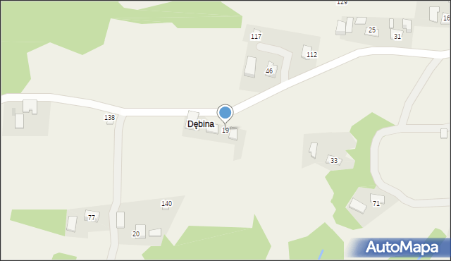 Dzierżaniny, Dzierżaniny, 19, mapa Dzierżaniny