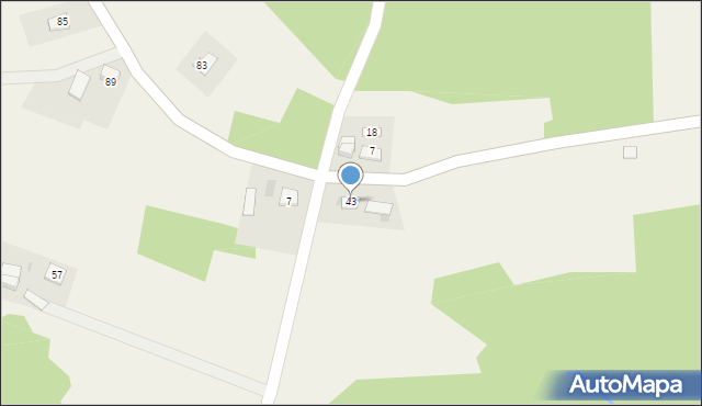 Dzierżaniny, Dzierżaniny, 43, mapa Dzierżaniny