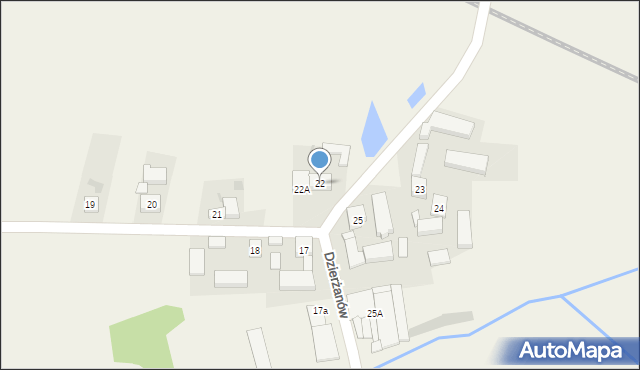 Dzierżanów, Dzierżanów, 22, mapa Dzierżanów