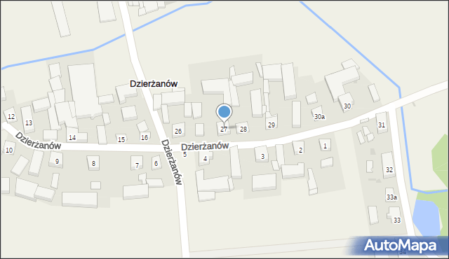 Dzierżanów, Dzierżanów, 27, mapa Dzierżanów