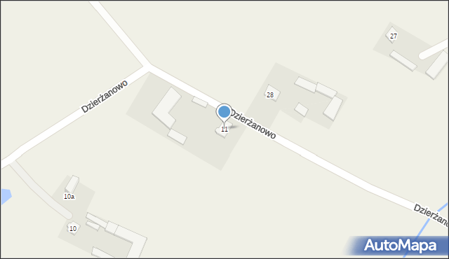 Dzierżanowo, Dzierżanowo, 11, mapa Dzierżanowo