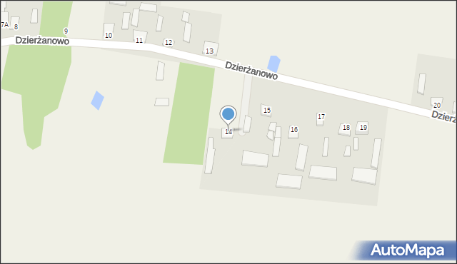 Dzierżanowo, Dzierżanowo, 14, mapa Dzierżanowo