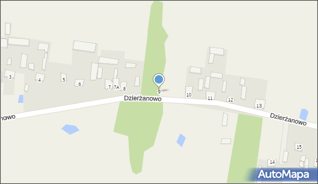 Dzierżanowo, Dzierżanowo, 9, mapa Dzierżanowo