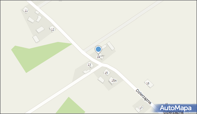 Dzierzązna, Dzierzązna, 14, mapa Dzierzązna