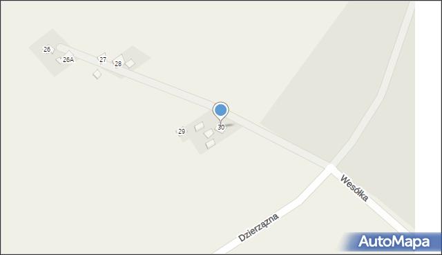 Dzierzązna, Dzierzązna, 30, mapa Dzierzązna